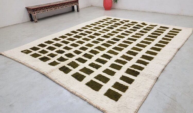 Which Green Hues Are Most Often Utilized In Green Checkered Rugs